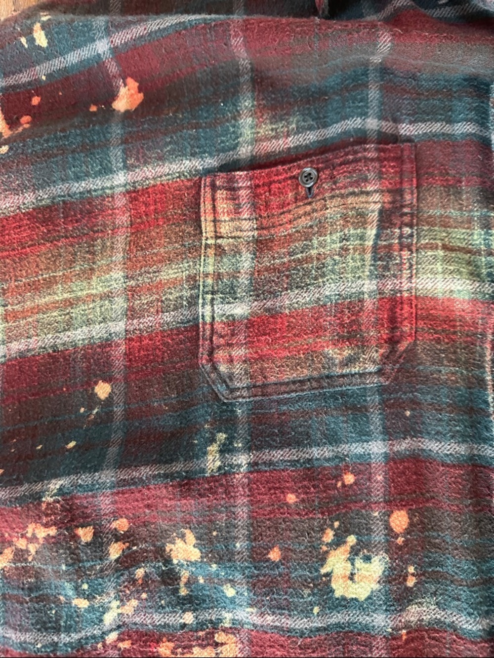 R13 Burgundy and Teal Plaid Short-Sleeve Button-Down Shirt - Picture 3 of 9
